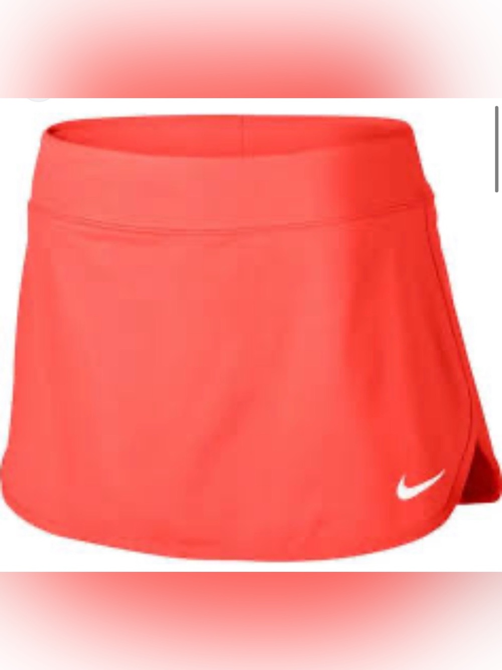 orange Nike Dri FIT athletic tennis skort size small